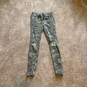 Camo ripped jeans